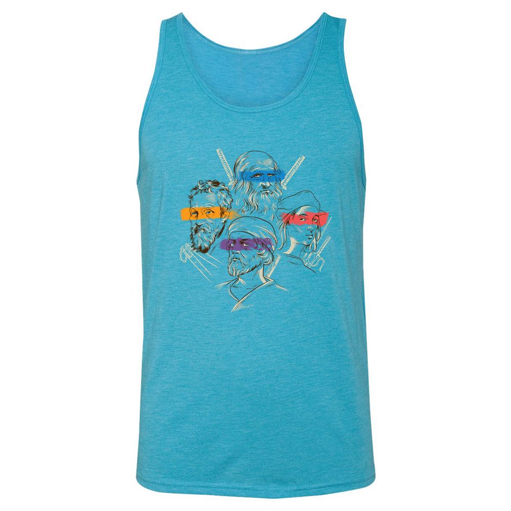 Unisex Jersey Tank - QB4XGTNL - Aqua Triblend - 3