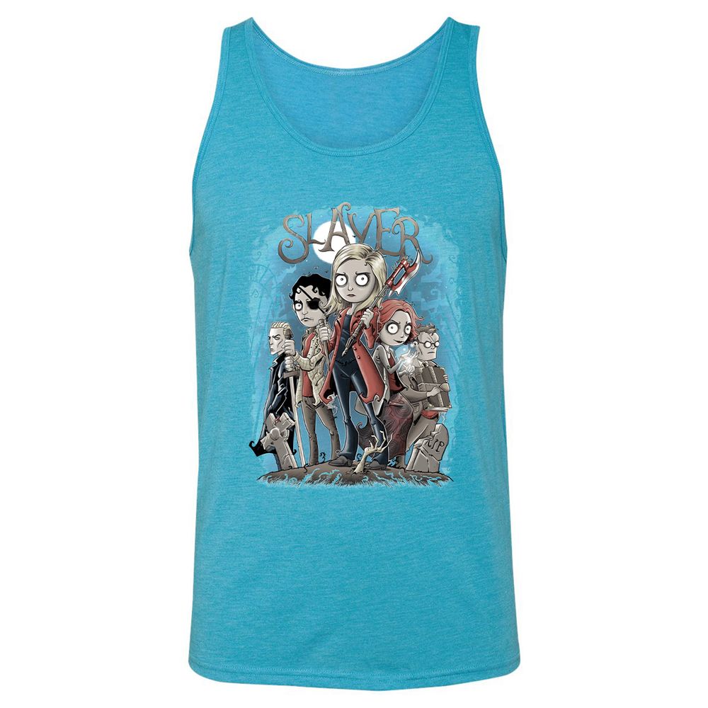 Unisex Jersey Tank - 859PGVYK - Aqua Triblend - 3