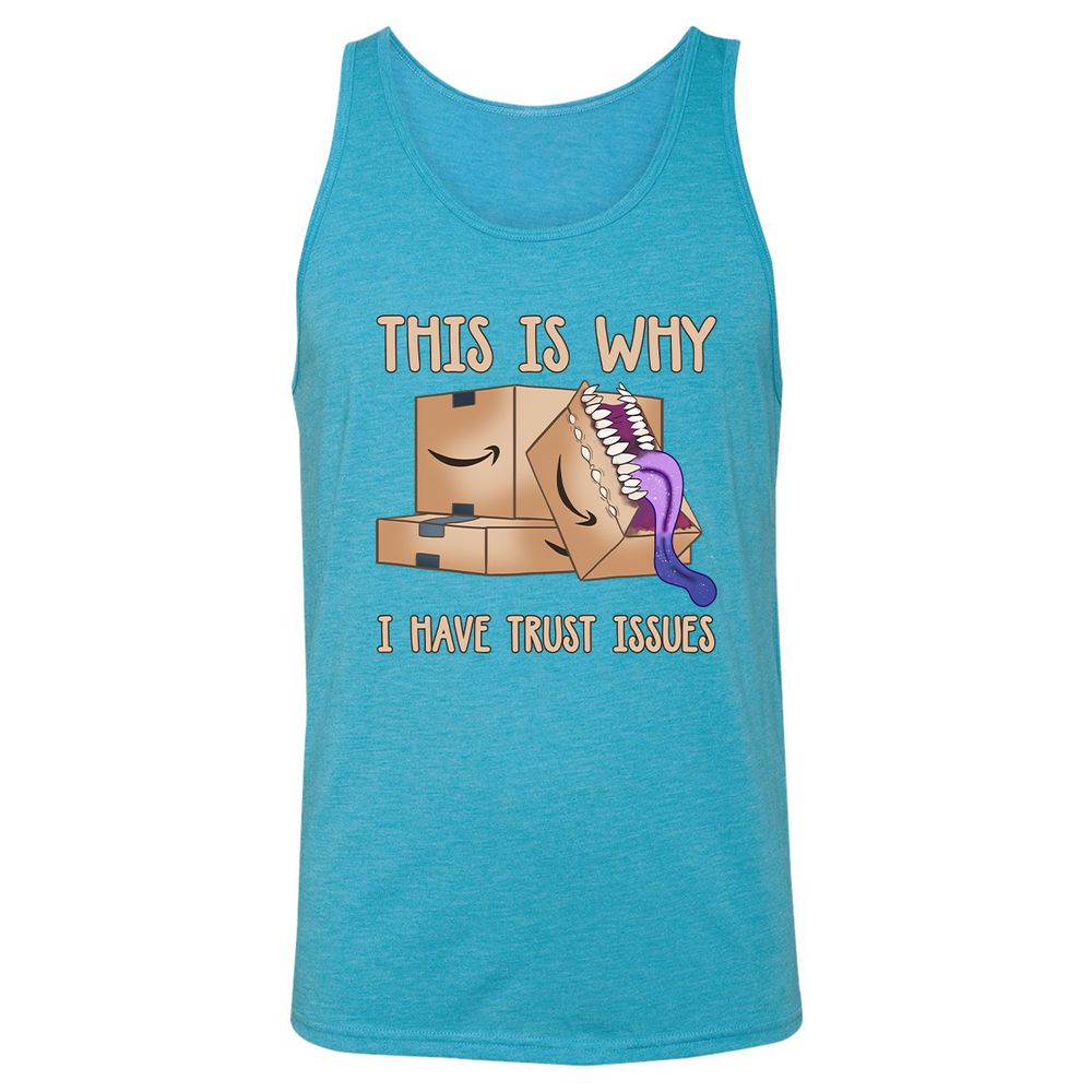 Unisex Jersey Tank - QY47GA8D - Aqua Triblend - 3