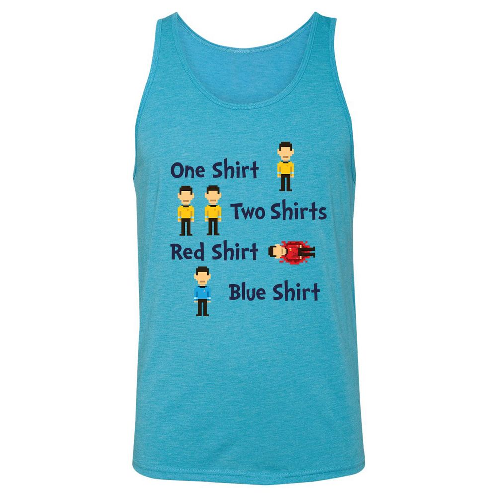 Red Shirt, Blue Shirt - Aqua Triblend - 3