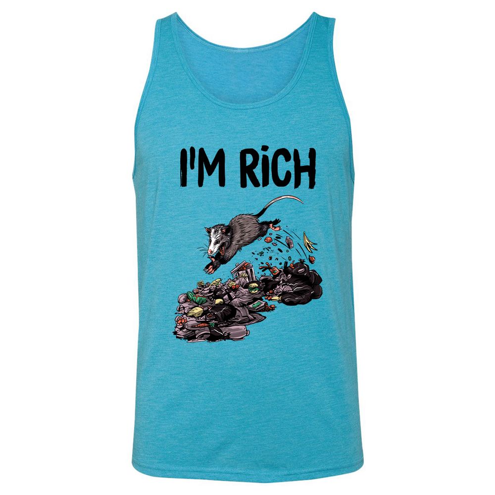 Unisex Jersey Tank - WU2YP8HN - Aqua Triblend - 3