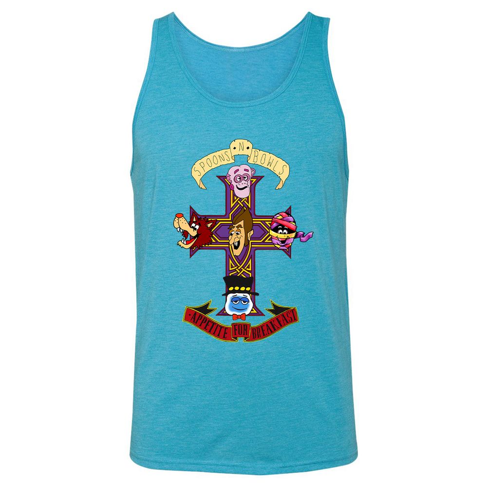 Unisex Jersey Tank - E4JGYBLL - Aqua Triblend - 3