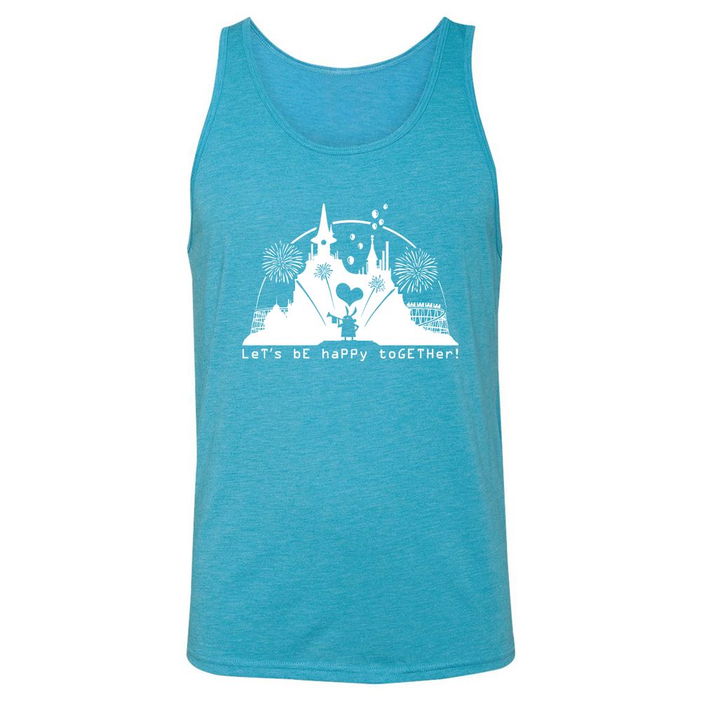 Unisex Jersey Tank - MXZ68PMH - Aqua Triblend - 3