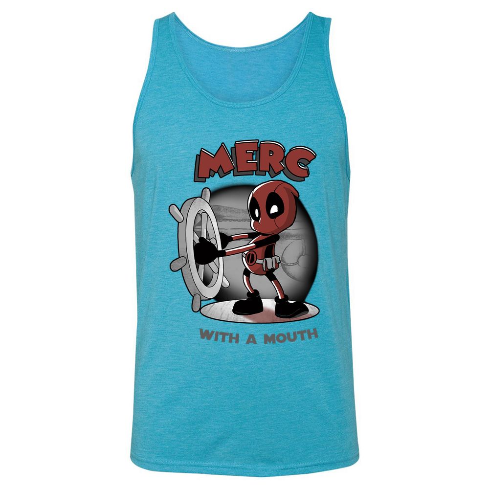 Unisex Jersey Tank - HZHGQYED - Aqua Triblend - 3