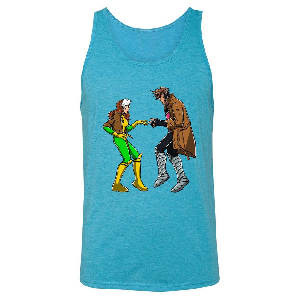 Unisex Jersey Tank - 1UFCQQWF - Aqua Triblend - 3