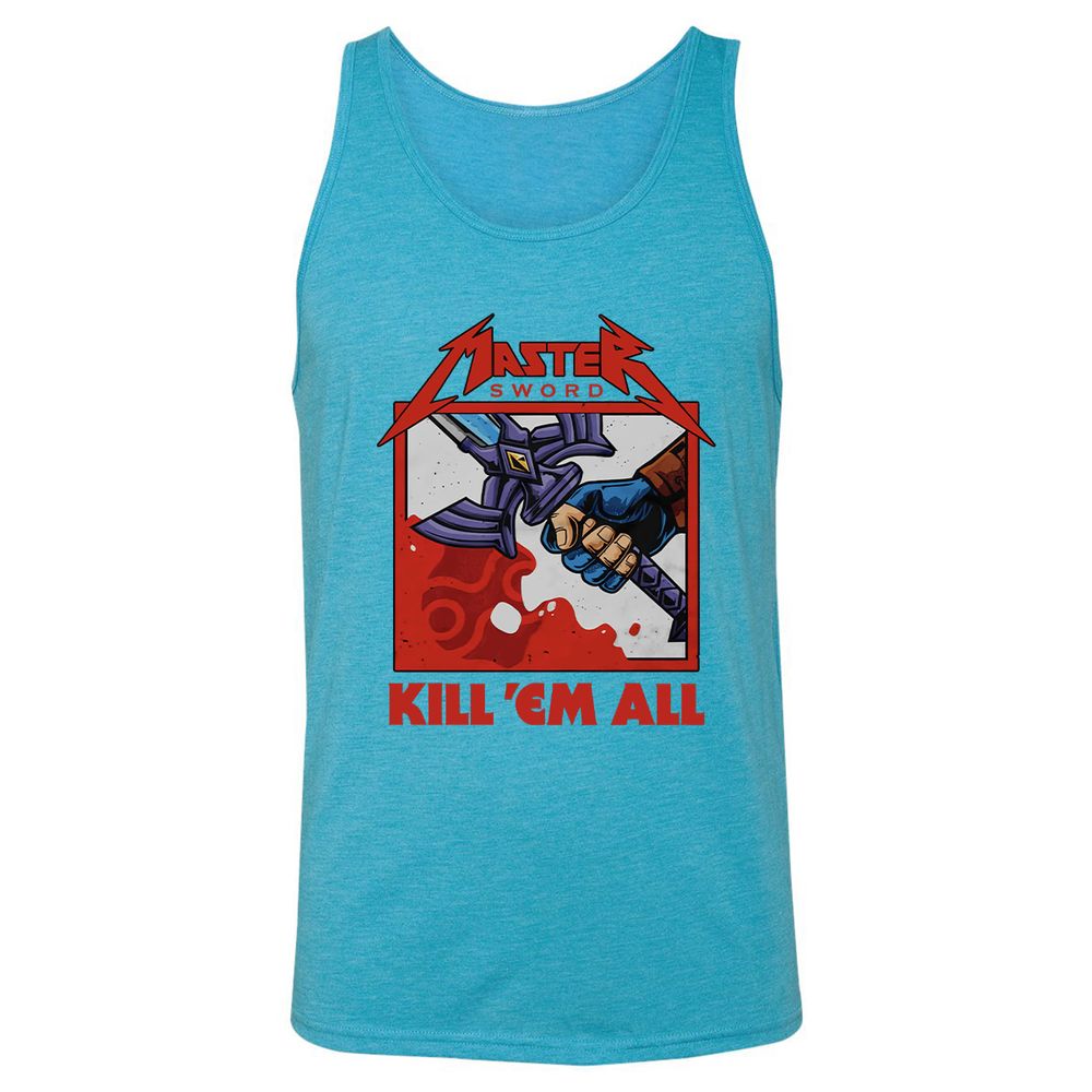Unisex Jersey Tank - 5DFYA7MQ - Aqua Triblend - 3