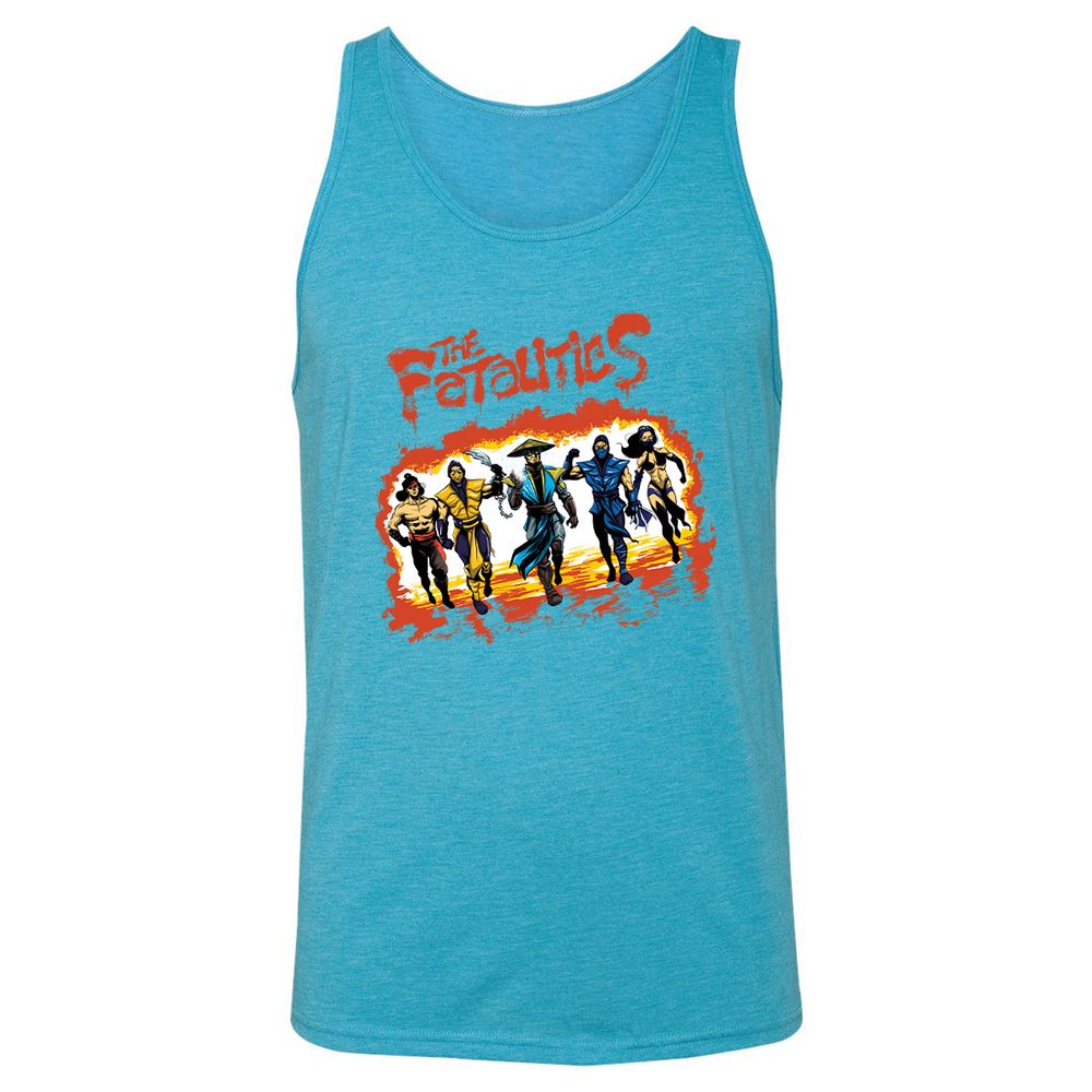 Unisex Jersey Tank - ANTRQSEK - Aqua Triblend - 3
