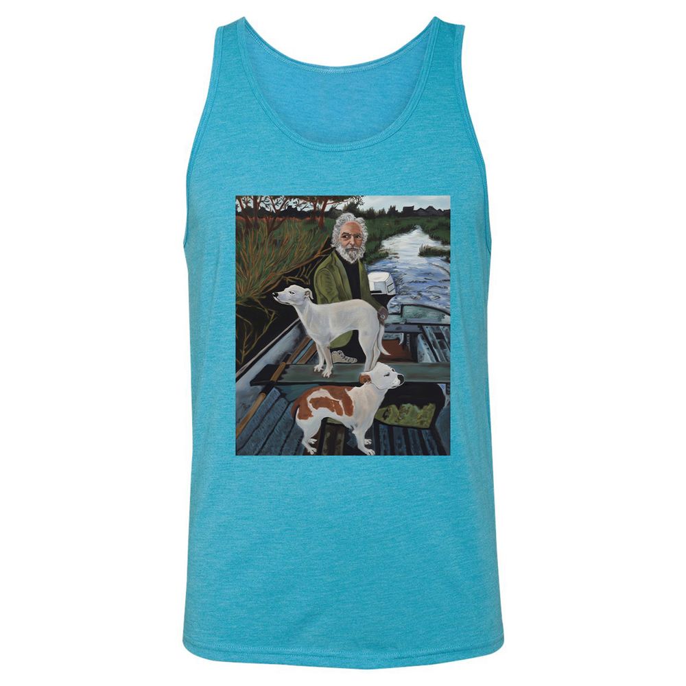 Unisex Jersey Tank - E976E3GR - Aqua Triblend - 3