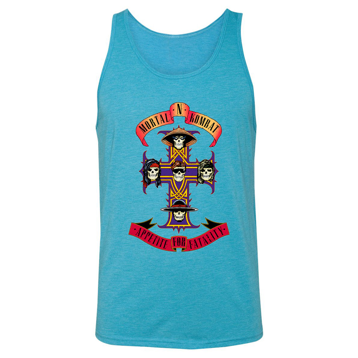 Unisex Jersey Tank - 1AXMB9KX - Aqua Triblend - 3