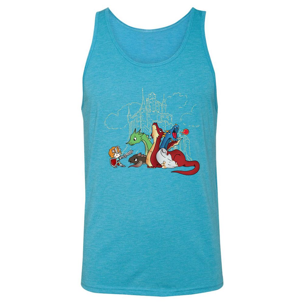 Unisex Jersey Tank - DR9HPGZN - Aqua Triblend - 3