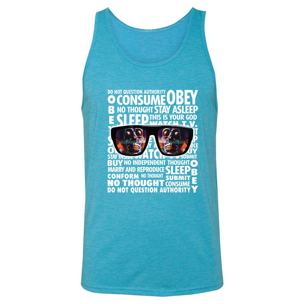 Unisex Jersey Tank - 4PSWVXVN - Aqua Triblend - 3