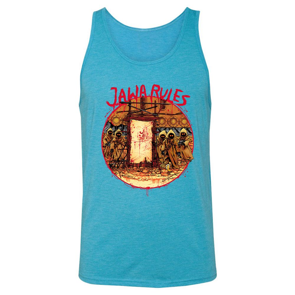 Unisex Jersey Tank - KKJ3LQFN - Aqua Triblend - 3