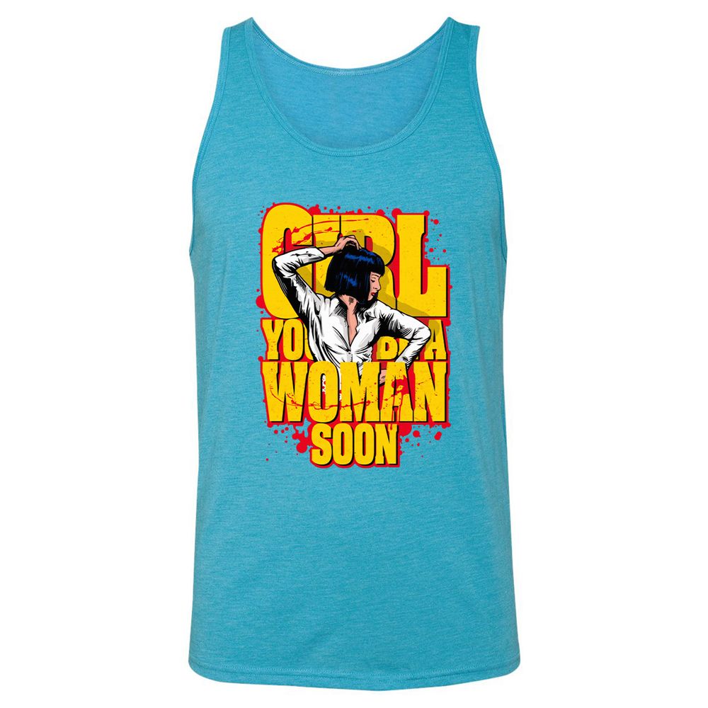 Unisex Jersey Tank - 1QWDC2AA - Aqua Triblend - 3