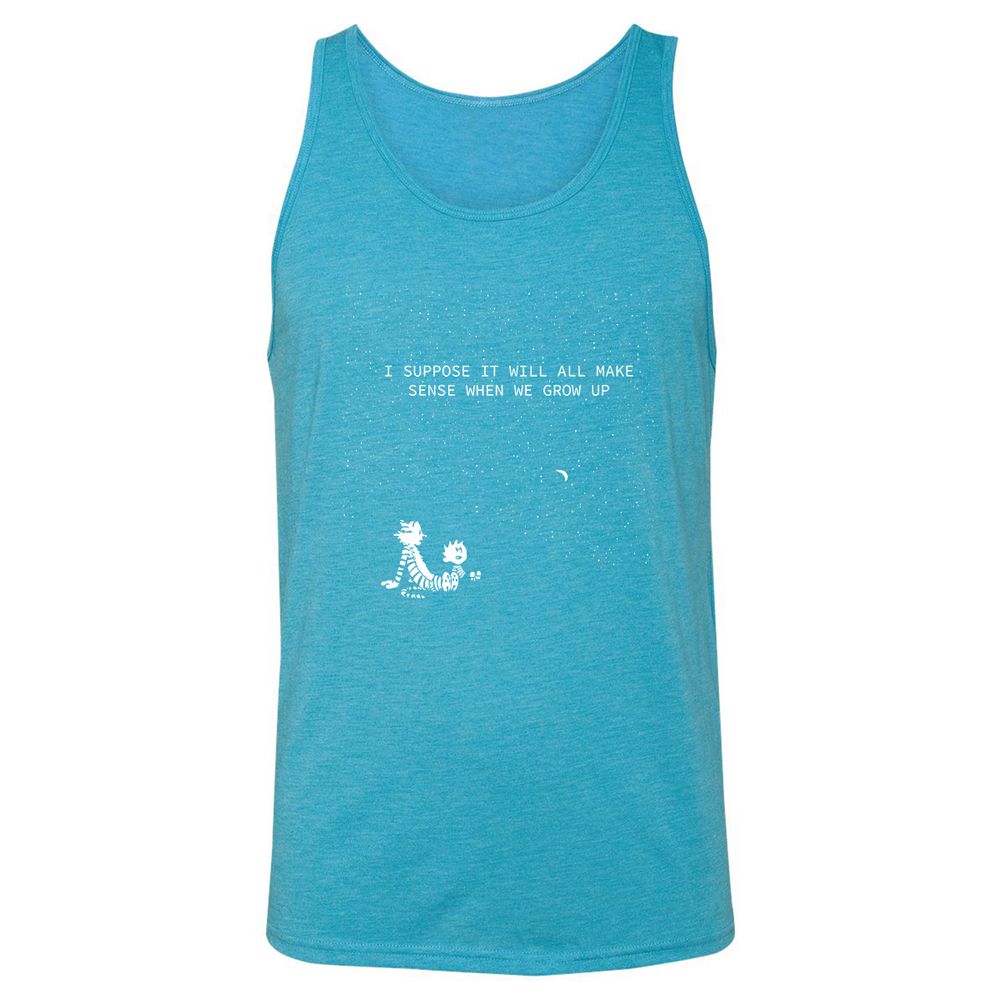 Calvin and Hobbes Stars - Aqua Triblend - 3