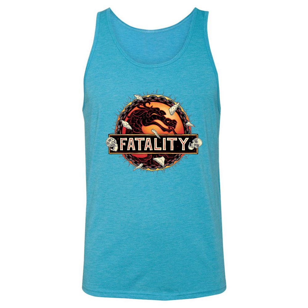 Unisex Jersey Tank - HXC8XFUR - Aqua Triblend - 3
