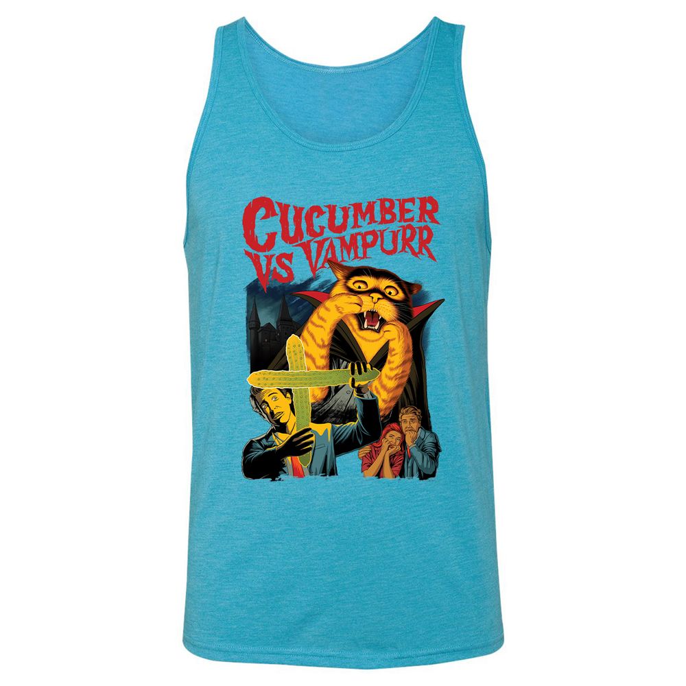 Unisex Jersey Tank - CJ6LY2ZX - Aqua Triblend - 3