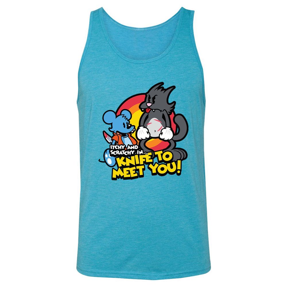 Unisex Jersey Tank - 1FMU3YKY - Aqua Triblend - 3