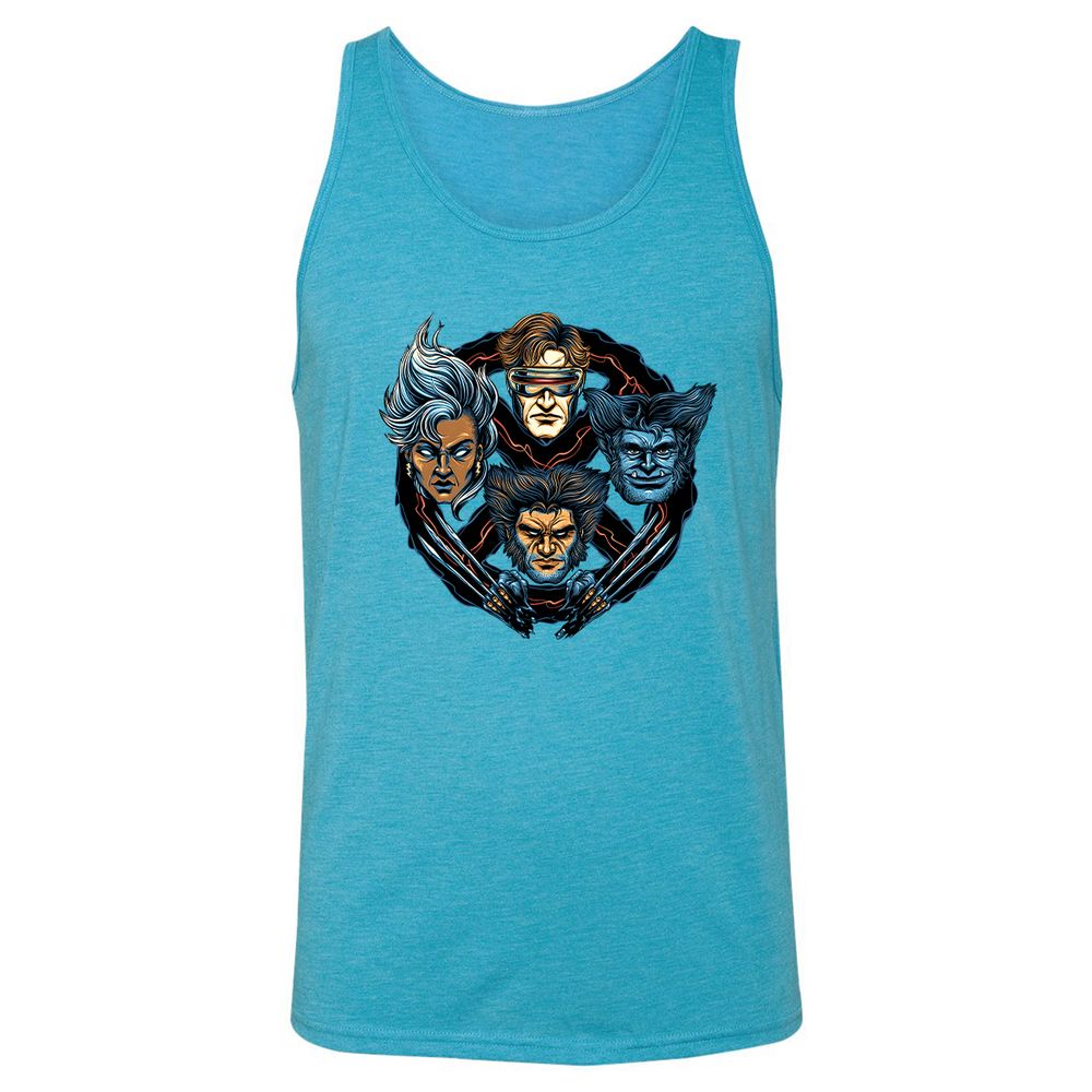 Unisex Jersey Tank - BJRRJYXJ - Aqua Triblend - 3