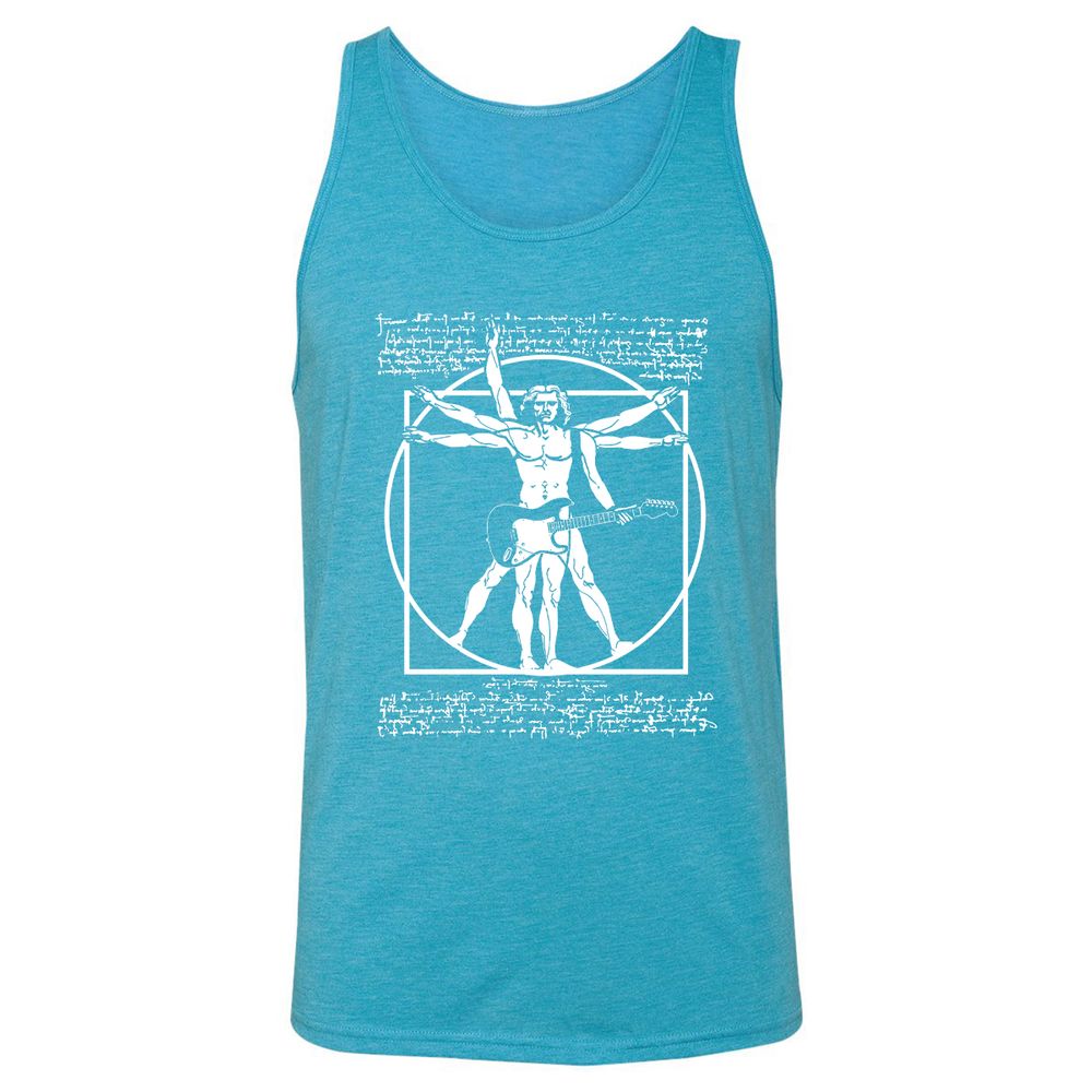Unisex Jersey Tank - QB1WKAH5 - Aqua Triblend - 3