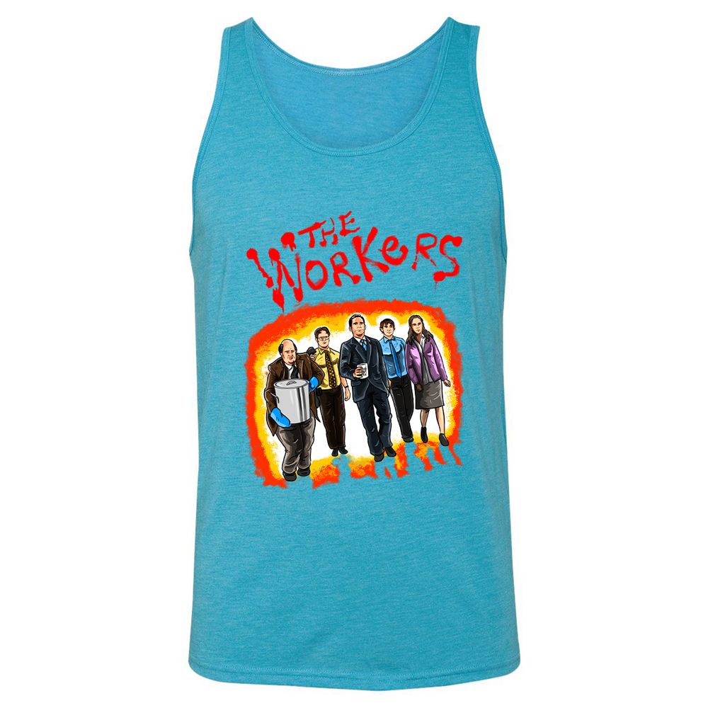 Unisex Jersey Tank - D178WL1H - Aqua Triblend - 3
