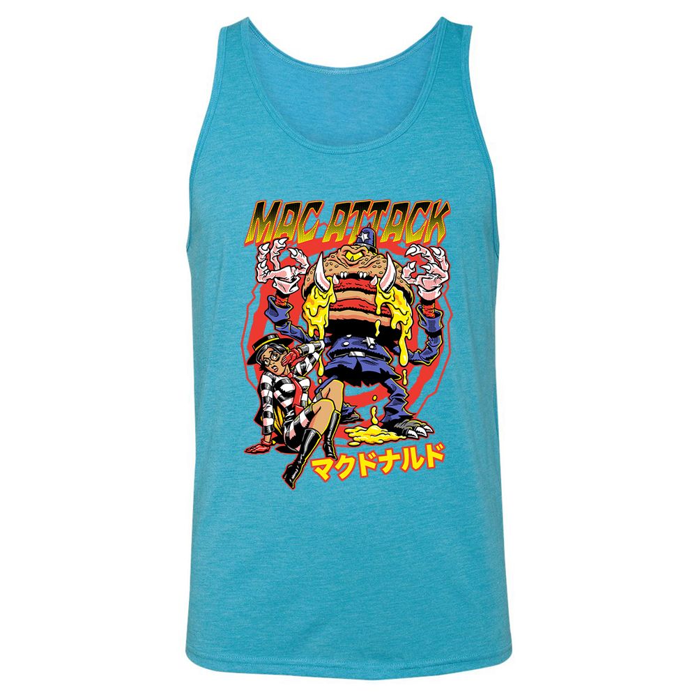 Unisex Jersey Tank - B9RMXJCQ - Aqua Triblend - 3