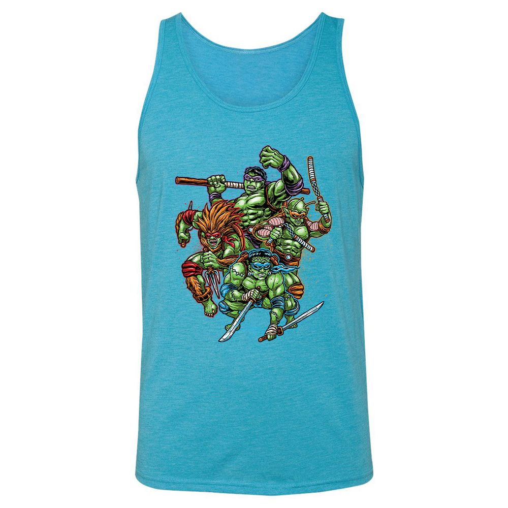 Unisex Jersey Tank - K7AVFE8Z - Aqua Triblend - 3