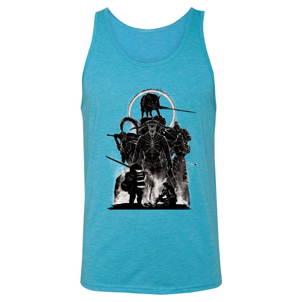 Unisex Jersey Tank - GWNWSLVV - Aqua Triblend - 3