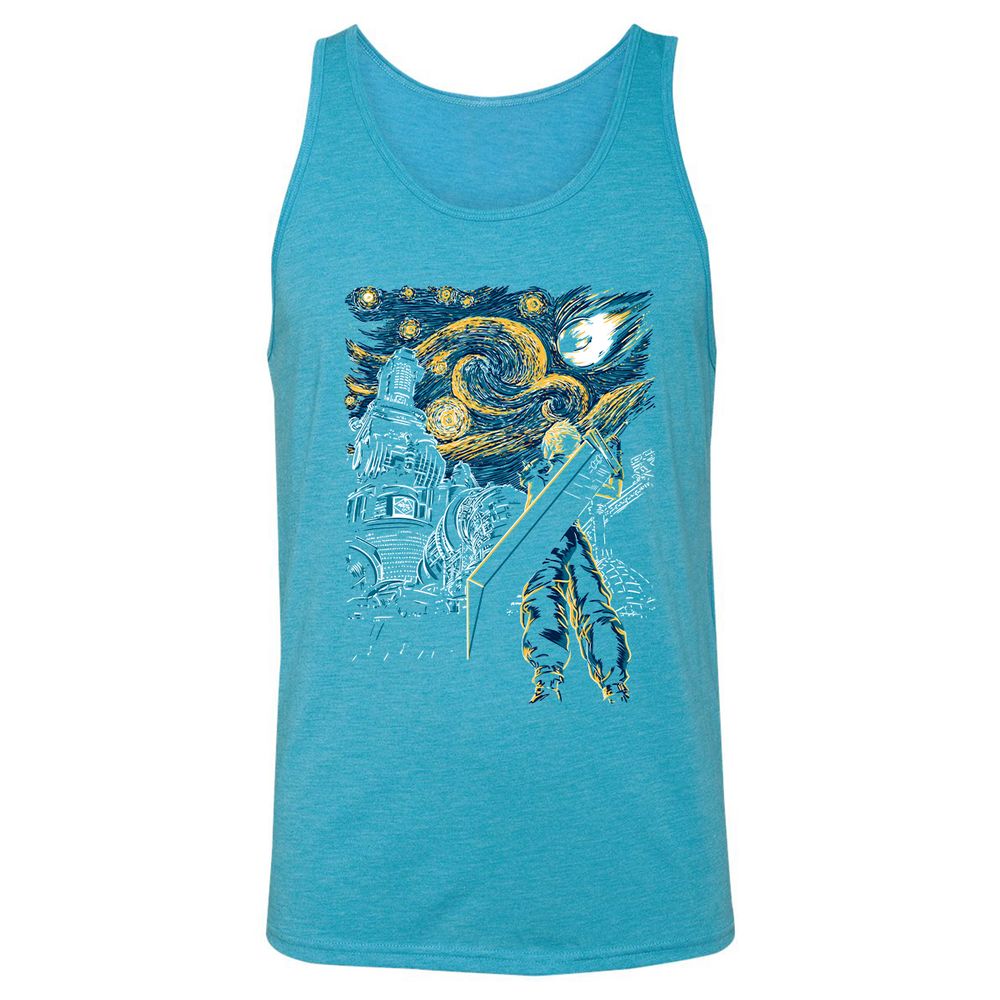 Unisex Jersey Tank - A9F3B4Q6 - Aqua Triblend - 3