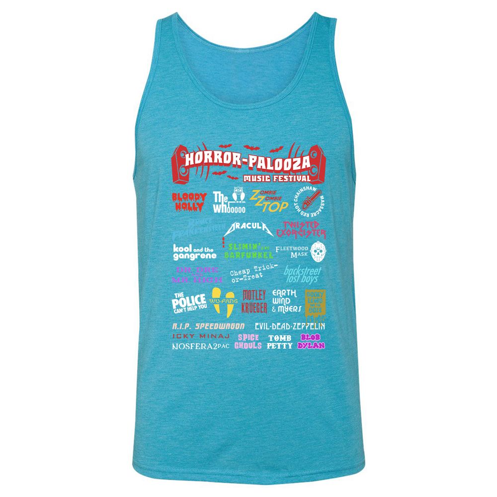 Unisex Jersey Tank - XH52UYHN - Aqua Triblend - 3