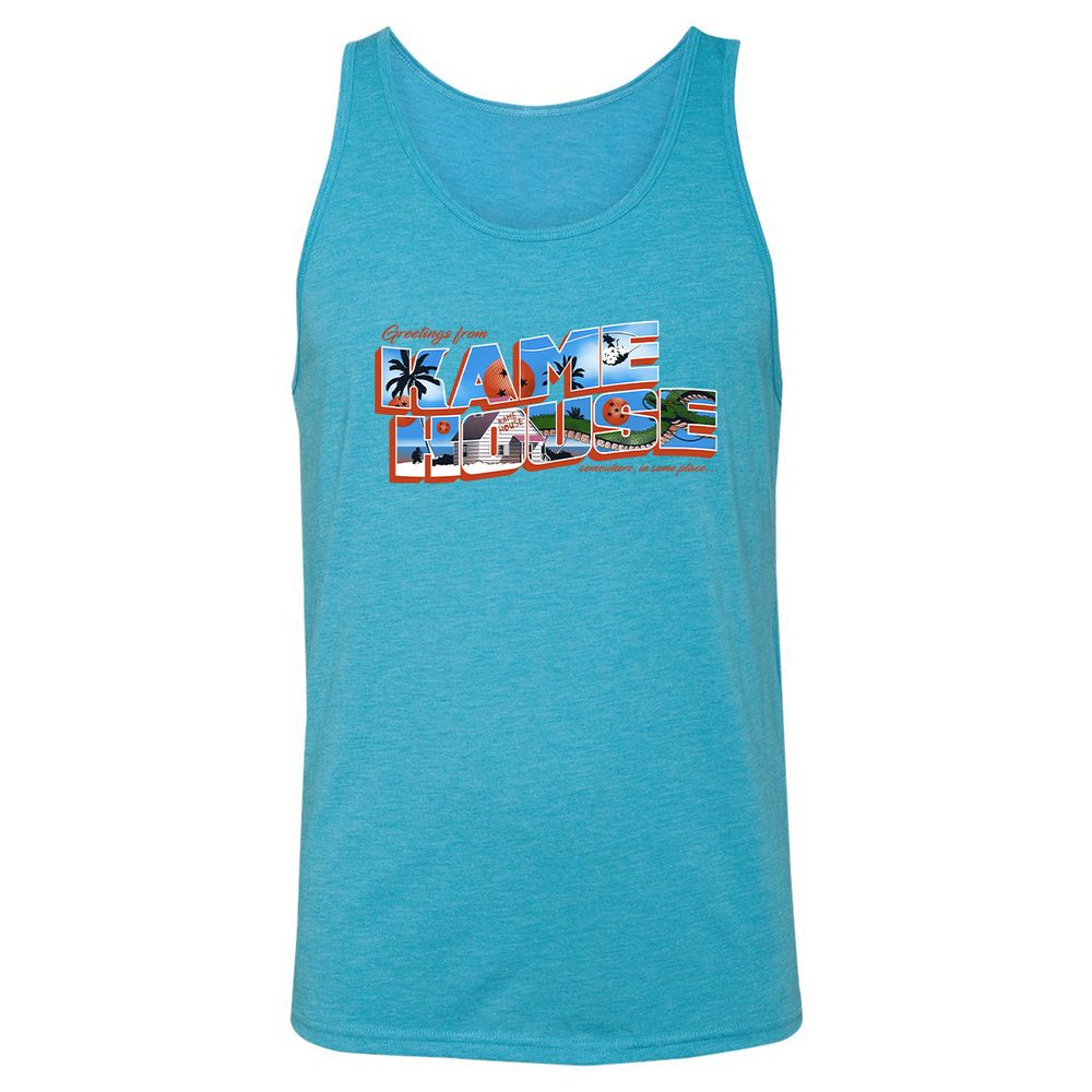Unisex Jersey Tank - PNQXD489 - Aqua Triblend - 3