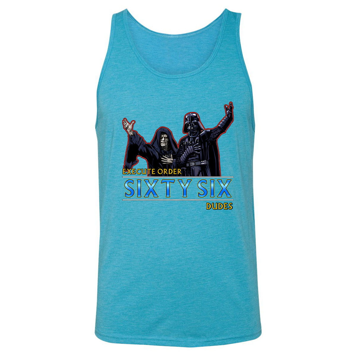 Unisex Jersey Tank - FAX6A988 - Aqua Triblend - 3