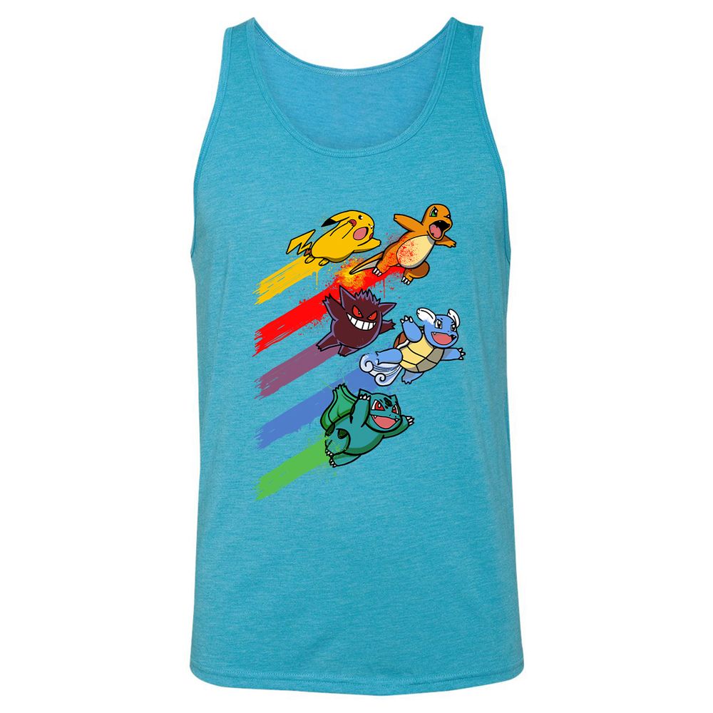 Unisex Jersey Tank - 6DELE58B - Aqua Triblend - 3