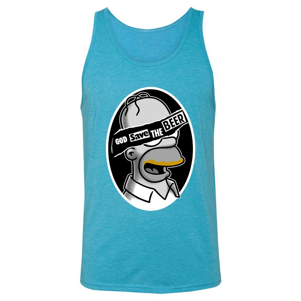 Unisex Jersey Tank - EUTY9PUP - Aqua Triblend - 3