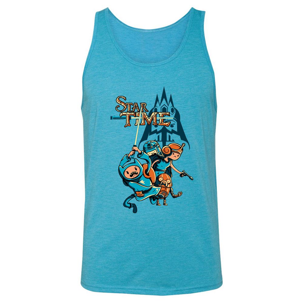 Unisex Jersey Tank - U9FG7YK6 - Aqua Triblend - 3