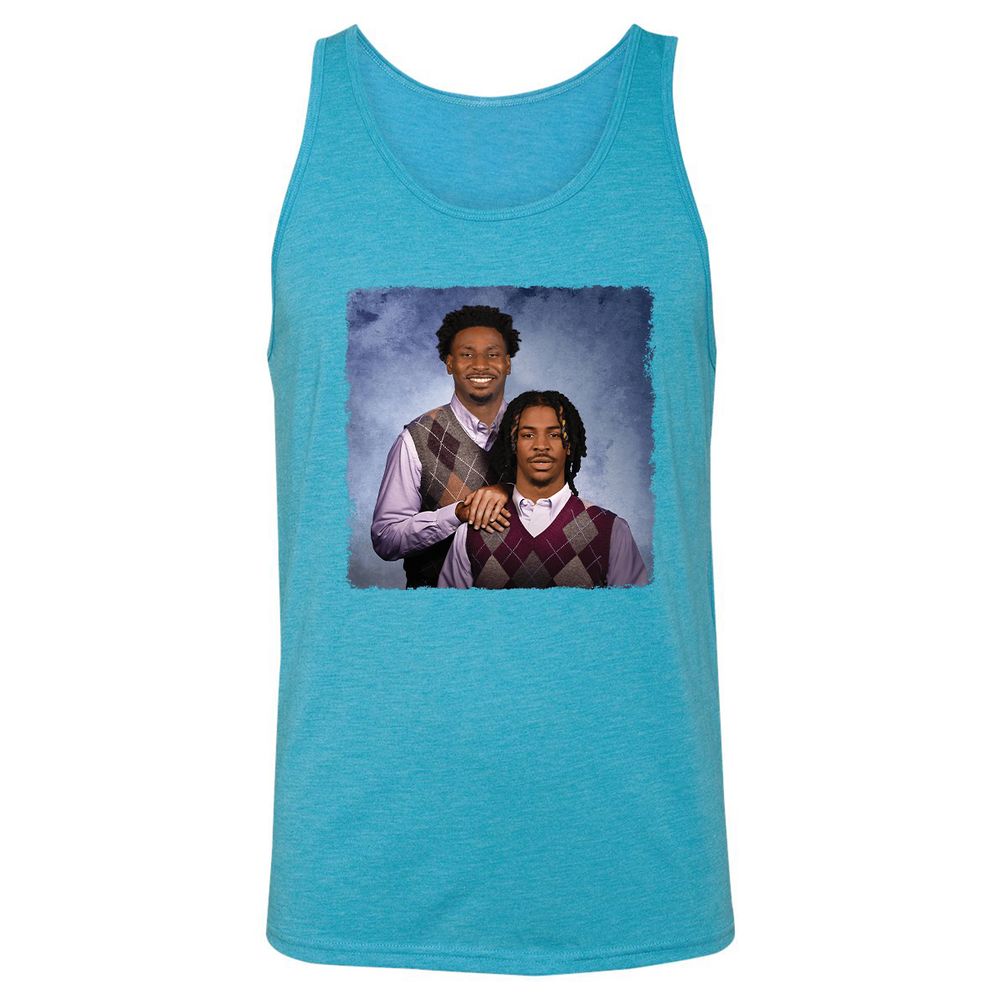 Unisex Jersey Tank - UF2GZ524 - Aqua Triblend - 3