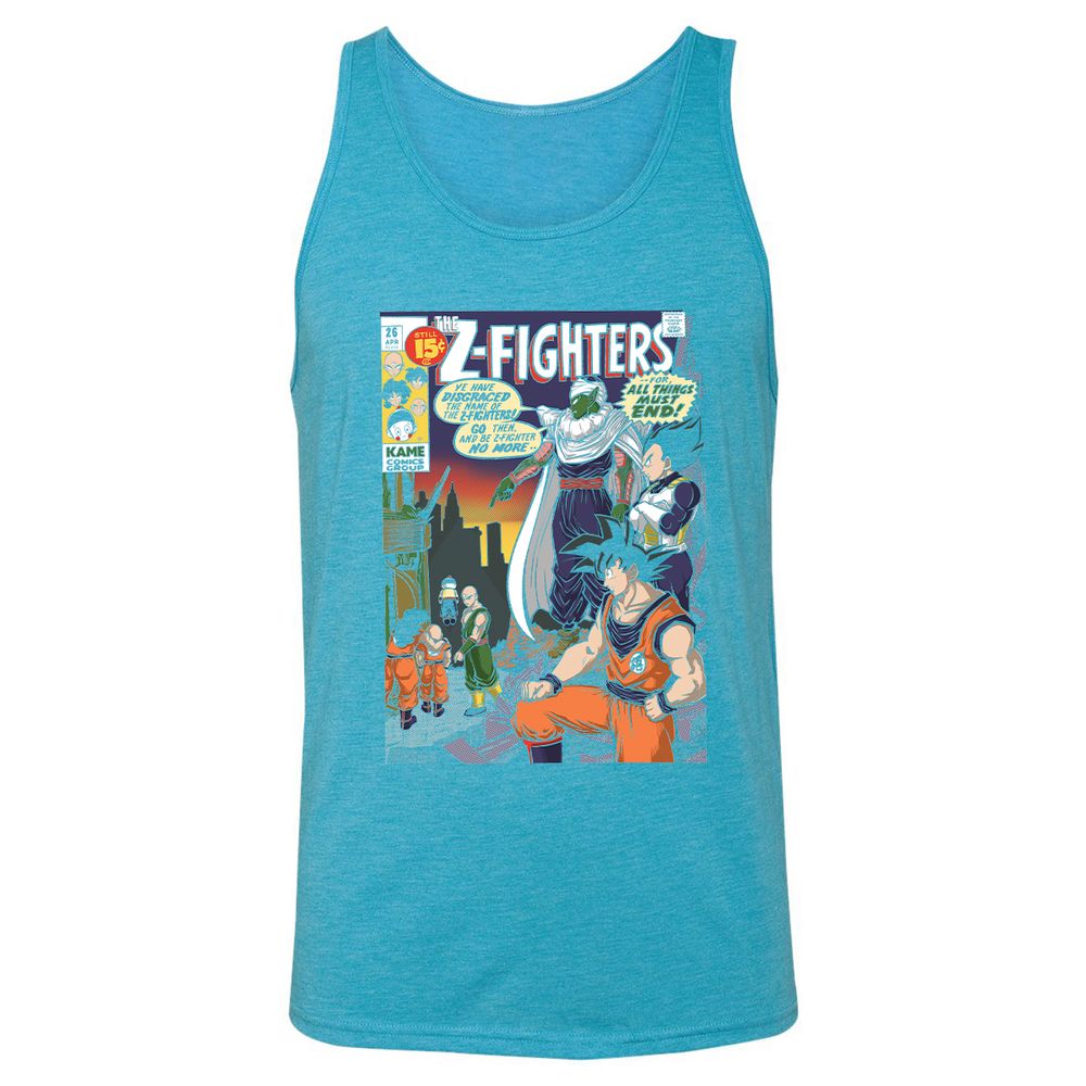 Unisex Jersey Tank - DUQHWWA6 - Aqua Triblend - 3