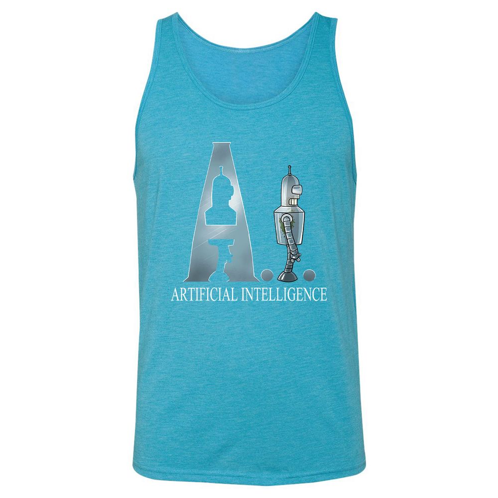 Unisex Jersey Tank - 1C12PMB2 - Aqua Triblend - 3