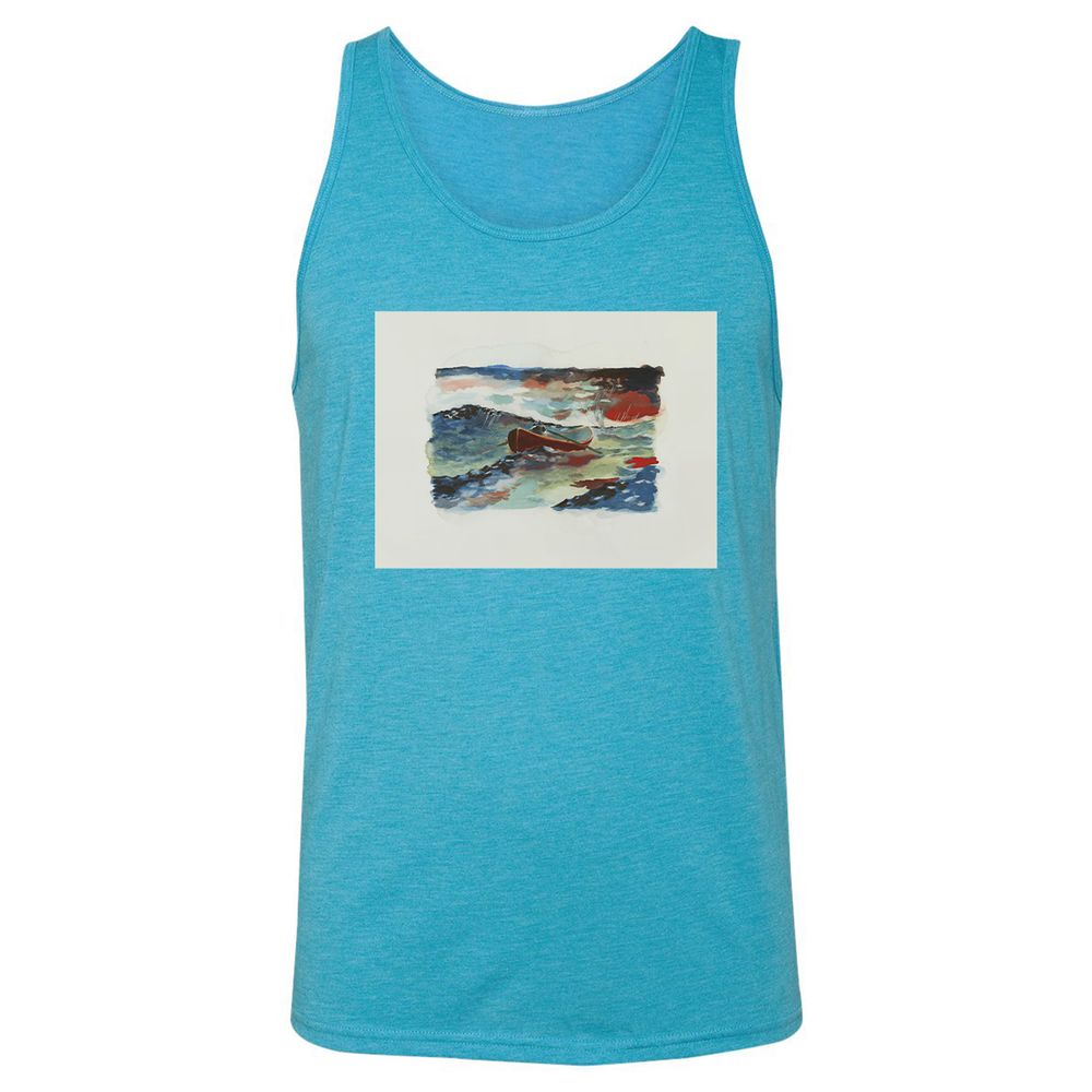 Unisex Jersey Tank - RV9UAHXJ - Aqua Triblend - 3
