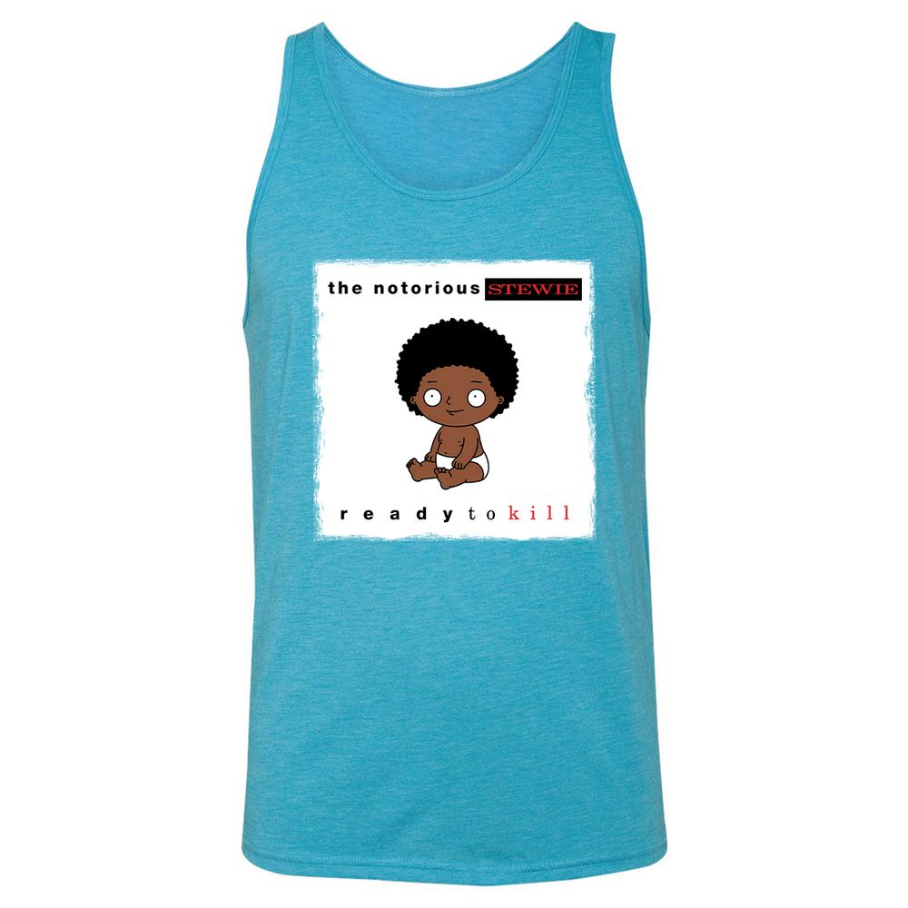 Unisex Jersey Tank - SZUU8R5H - Aqua Triblend - 3