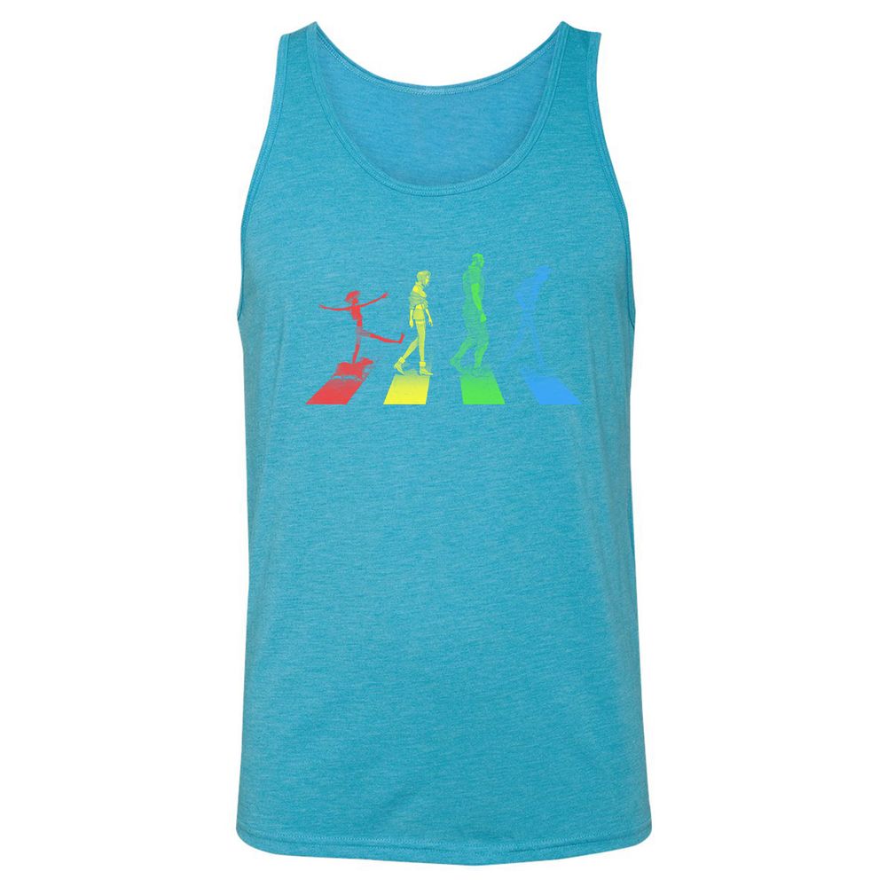Unisex Jersey Tank - X9YVKUKF - Aqua Triblend - 3