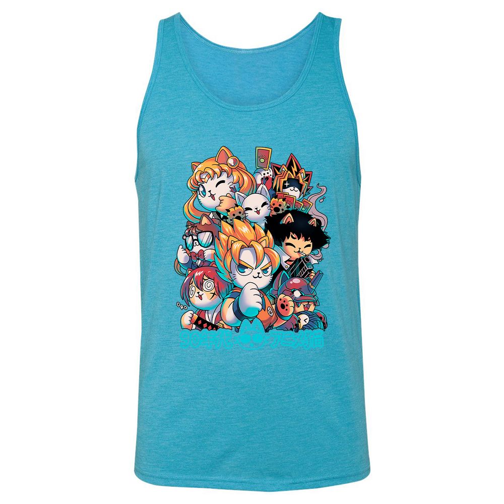 Unisex Jersey Tank - RF6XEQ45 - Aqua Triblend - 3