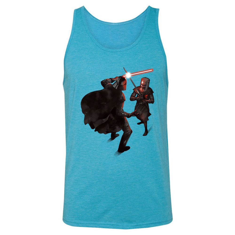 Unisex Jersey Tank - LA76SWQ4 - Aqua Triblend - 3