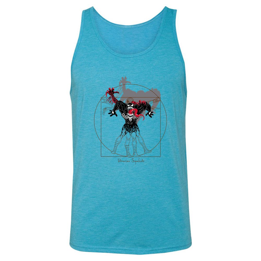 Unisex Jersey Tank - 84CVJ85V - Aqua Triblend - 3