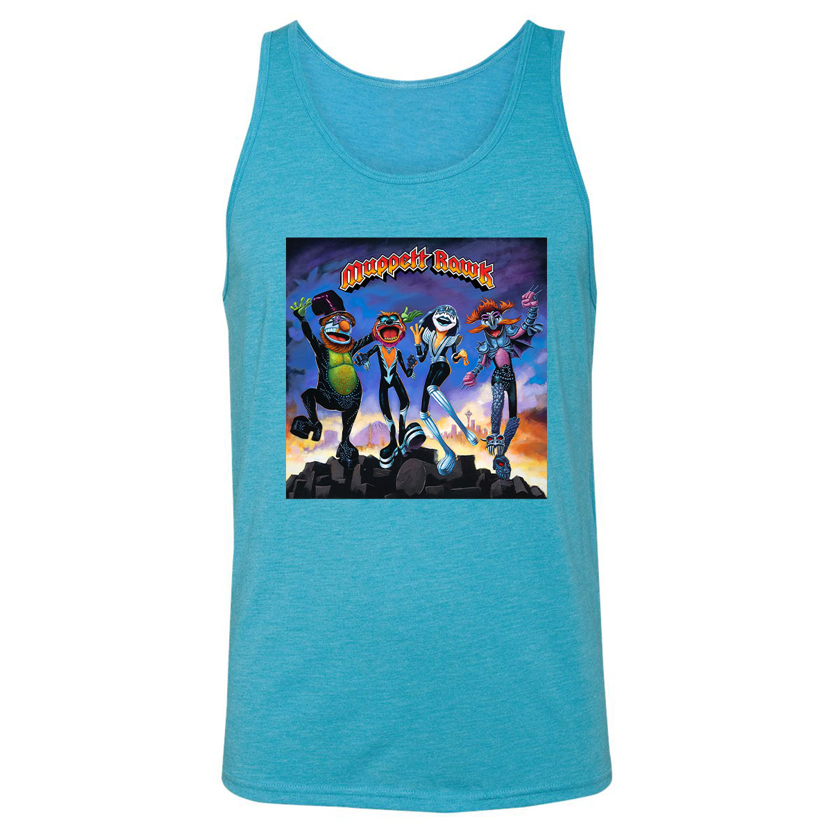 Unisex Jersey Tank - DW2CGFSW - Aqua Triblend - 3