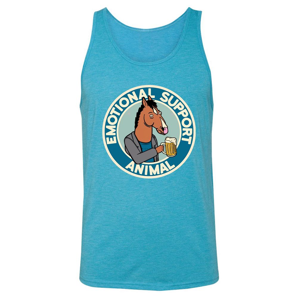 Unisex Jersey Tank - Y1CPJDX2 - Aqua Triblend - 3