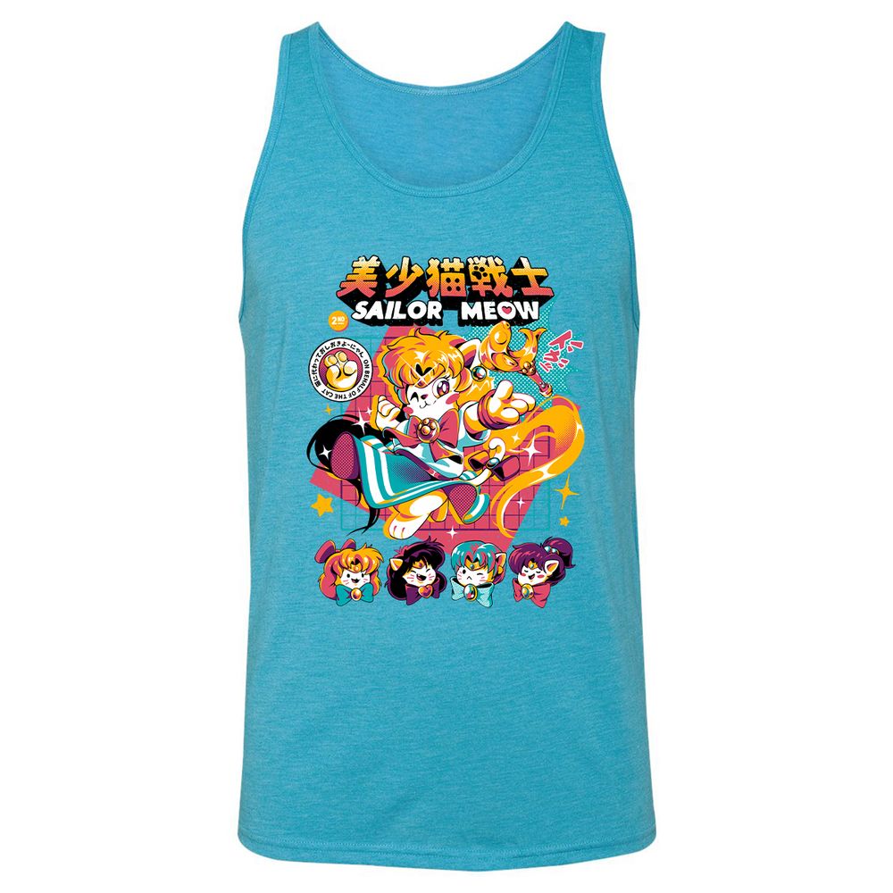 Unisex Jersey Tank - GZBMQU32 - Aqua Triblend - 3