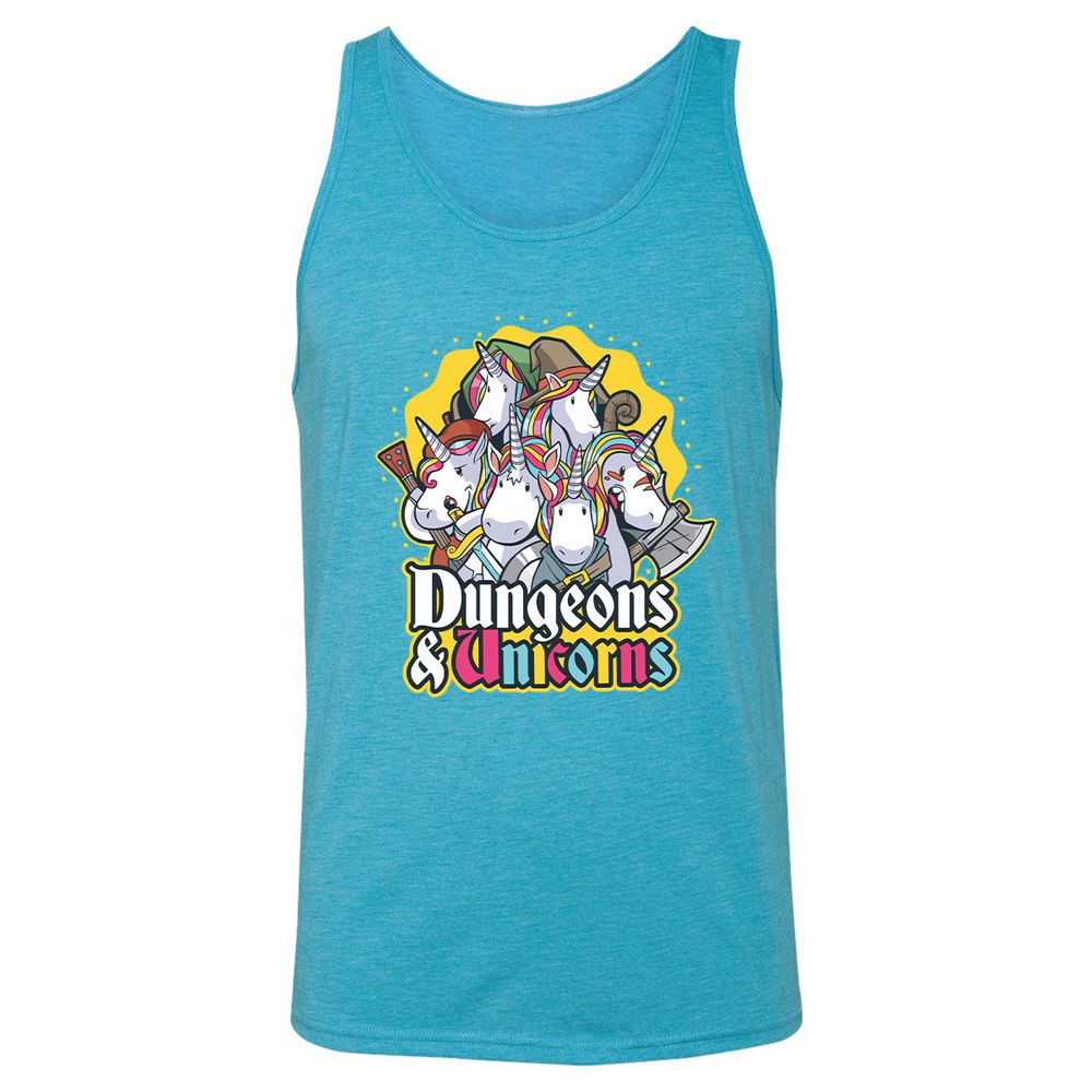 Unisex Jersey Tank - VXU1NPKG - Aqua Triblend - 3