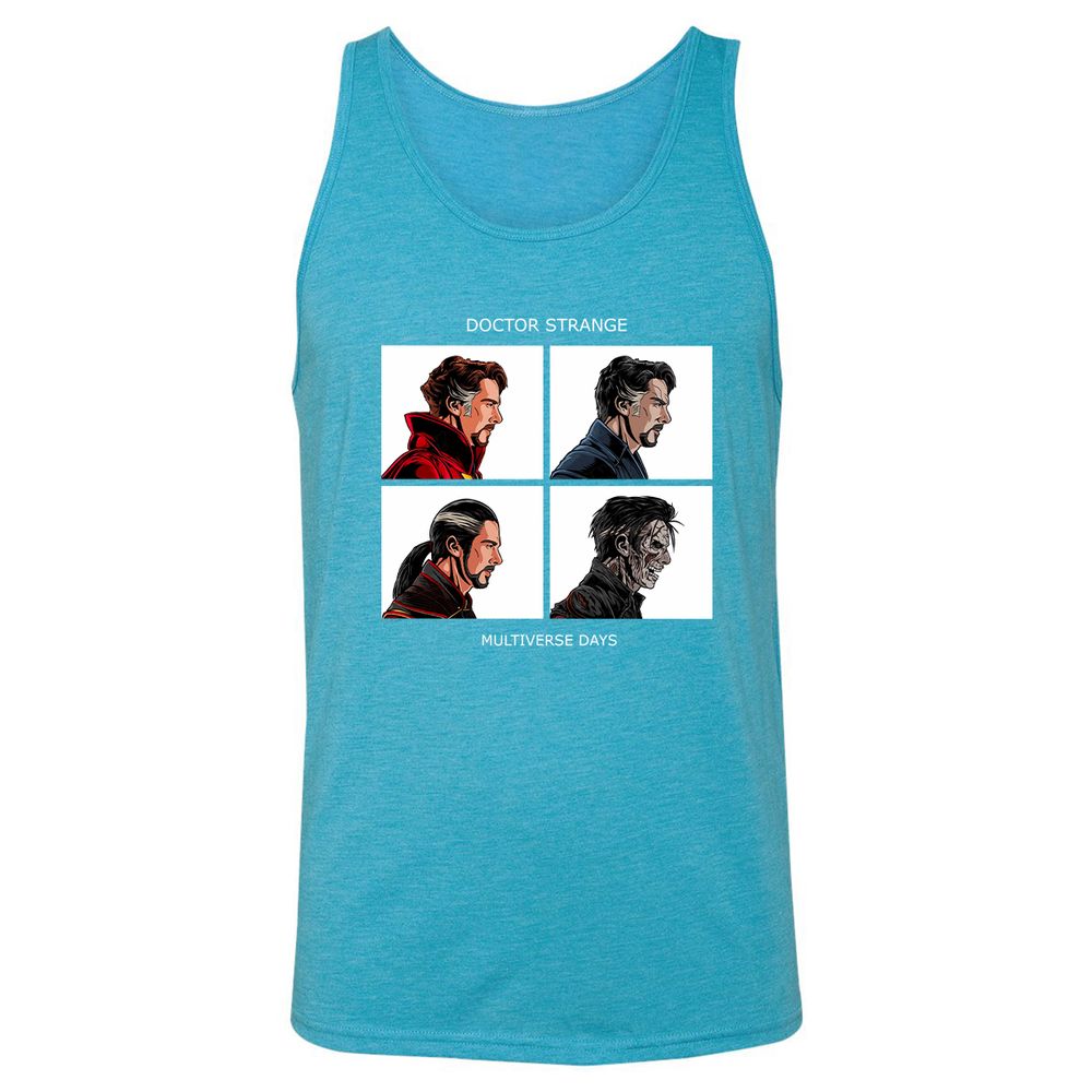 Unisex Jersey Tank - 4XDSR1E2 - Aqua Triblend - 3