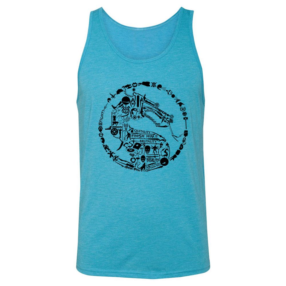 Unisex Jersey Tank - YLDA8E4G - Aqua Triblend - 3