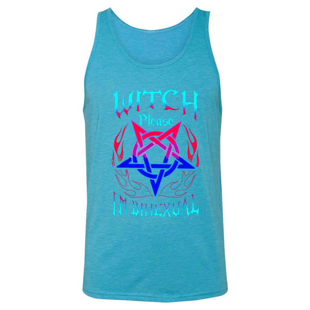 Unisex Jersey Tank - 8FJC83N4 - Aqua Triblend - 3